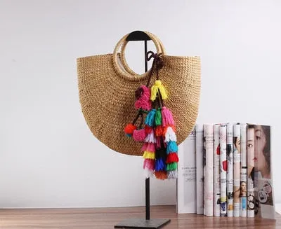Tassel Rattan Bag