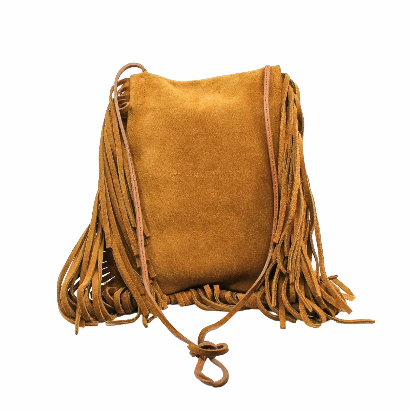 tassels sidebag suede brown