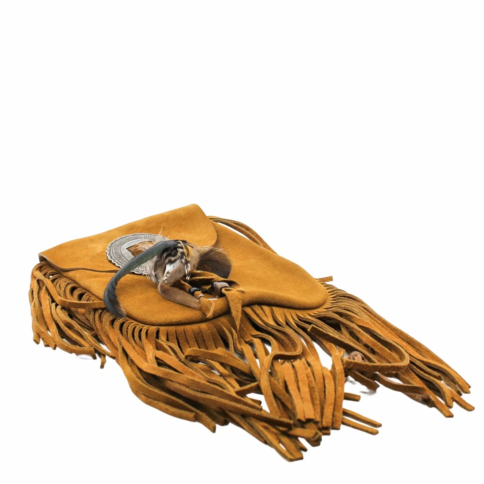 tassels sidebag suede brown