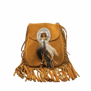 tassels sidebag suede brown
