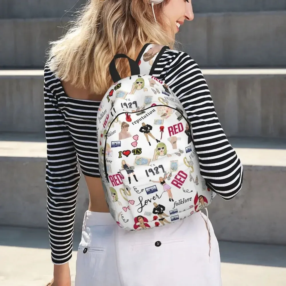 Taylors Music Swifts Backpack Boy Girl Fashion Lightweight Backpacks School Bags University High Quality Rucksack Xmas Gift