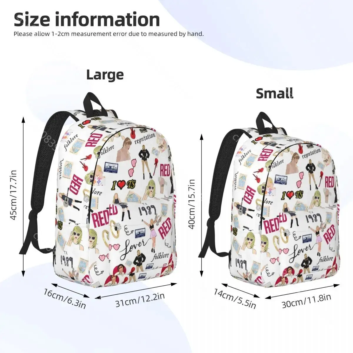 Taylors Music Swifts Backpack Boy Girl Fashion Lightweight Backpacks School Bags University High Quality Rucksack Xmas Gift