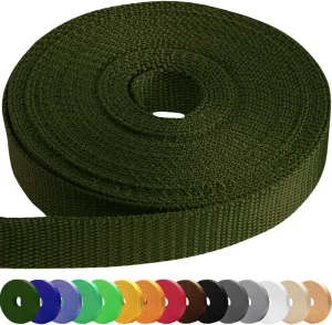 TECEUM 1 Inch Webbing – Khaki – 25 Yards – 1” Webbing for Climbing Outdoors Indoors Crafting DIY