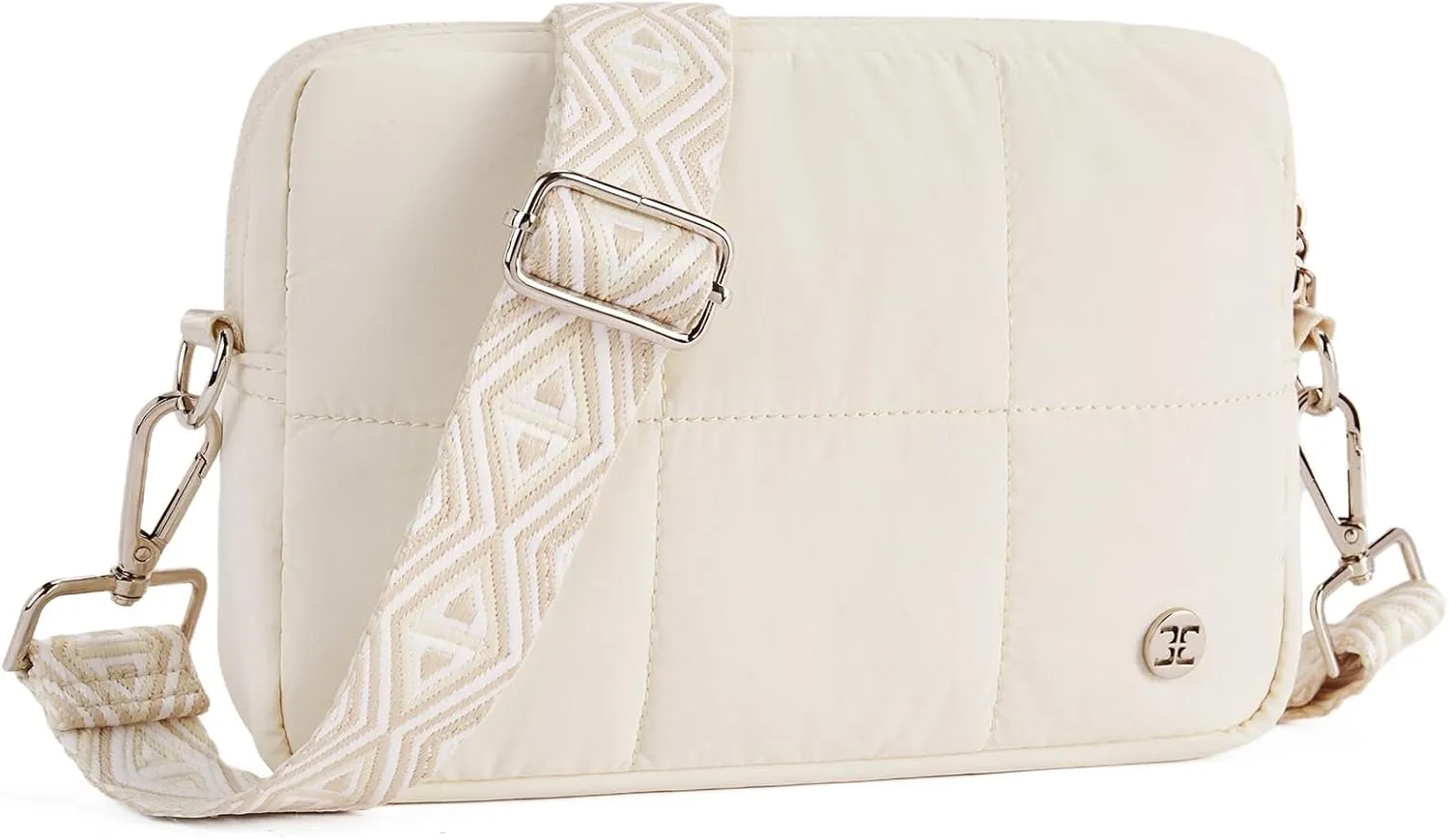 Telena Crossbody Bags for Women Cross Body Purse with Guitar Strap Lightweight Puffer Shoulder Bag for Travel