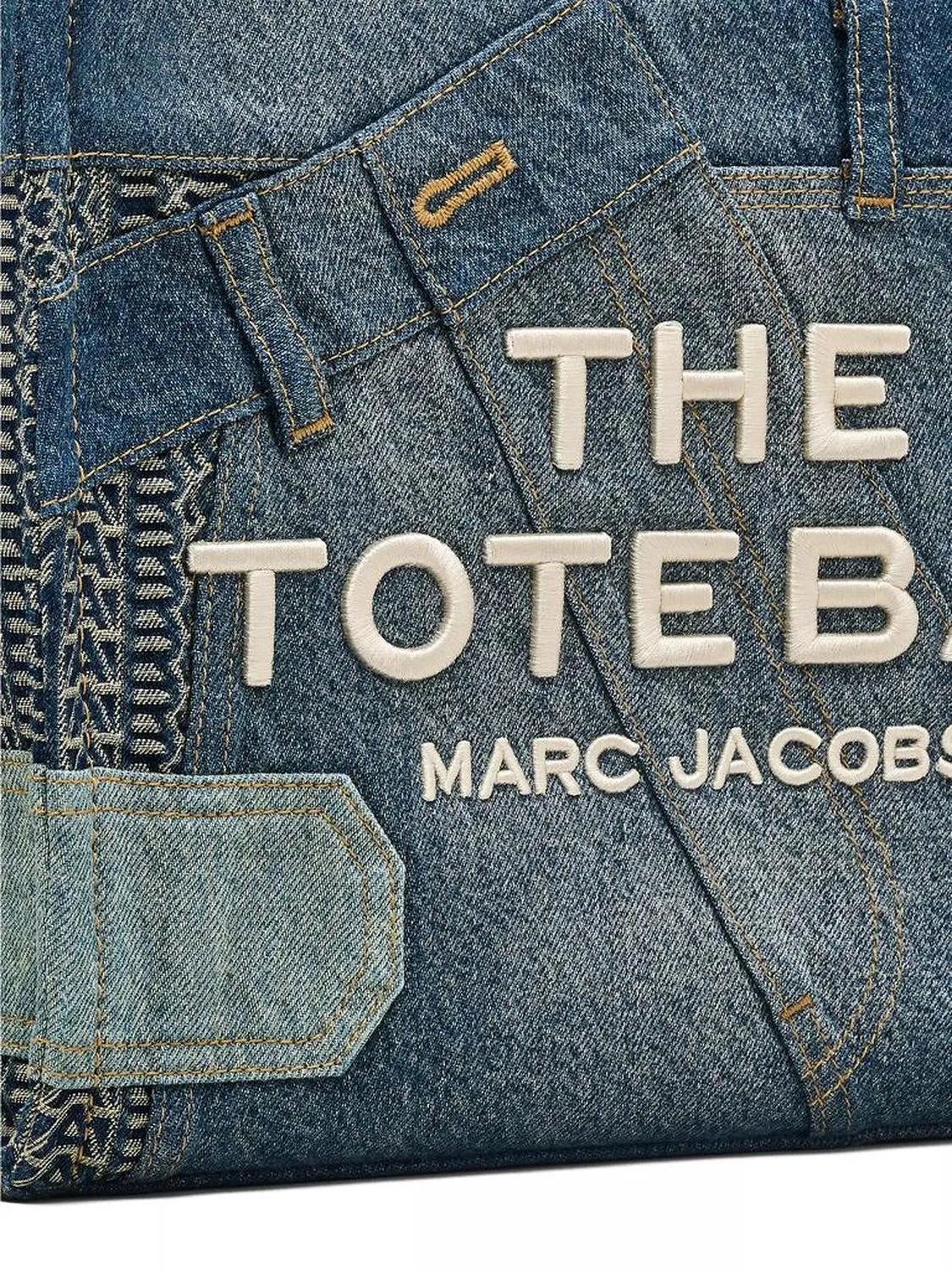 The Medium Deconstructed Denim Tote Bag