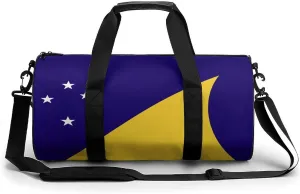 Tokelau Flag Sports Duffel Bag for Men Women Gym Bag with Wet Pocket Weekender
