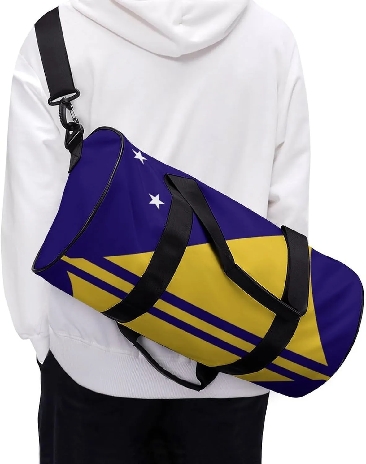 Tokelau Flag Sports Duffel Bag for Men Women Gym Bag with Wet Pocket Weekender