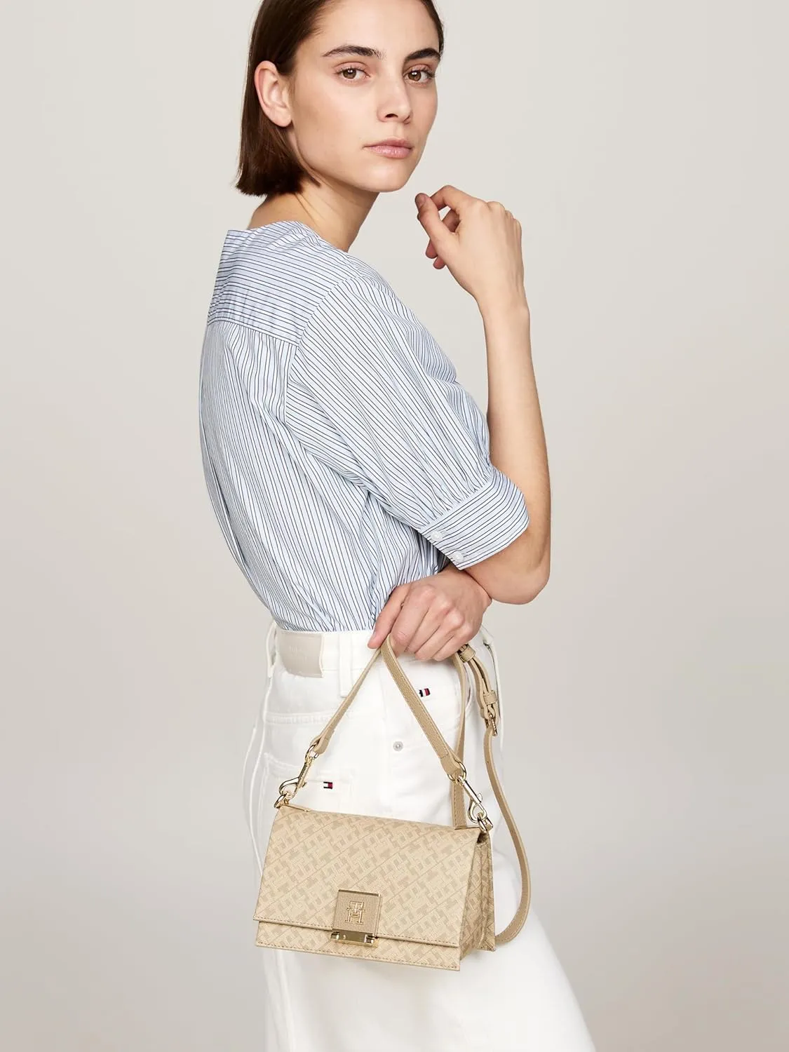 Tommy Hilfiger Leather Bag with Crossbody Strap