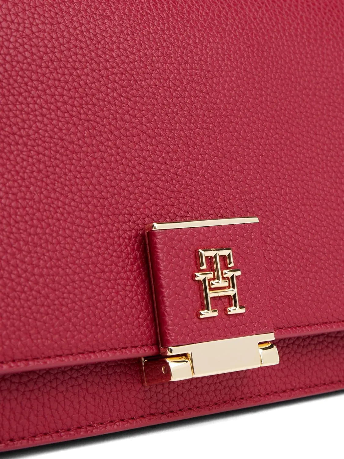 Tommy Hilfiger Leather Shoulder Bag with Removable Crossbody Strap