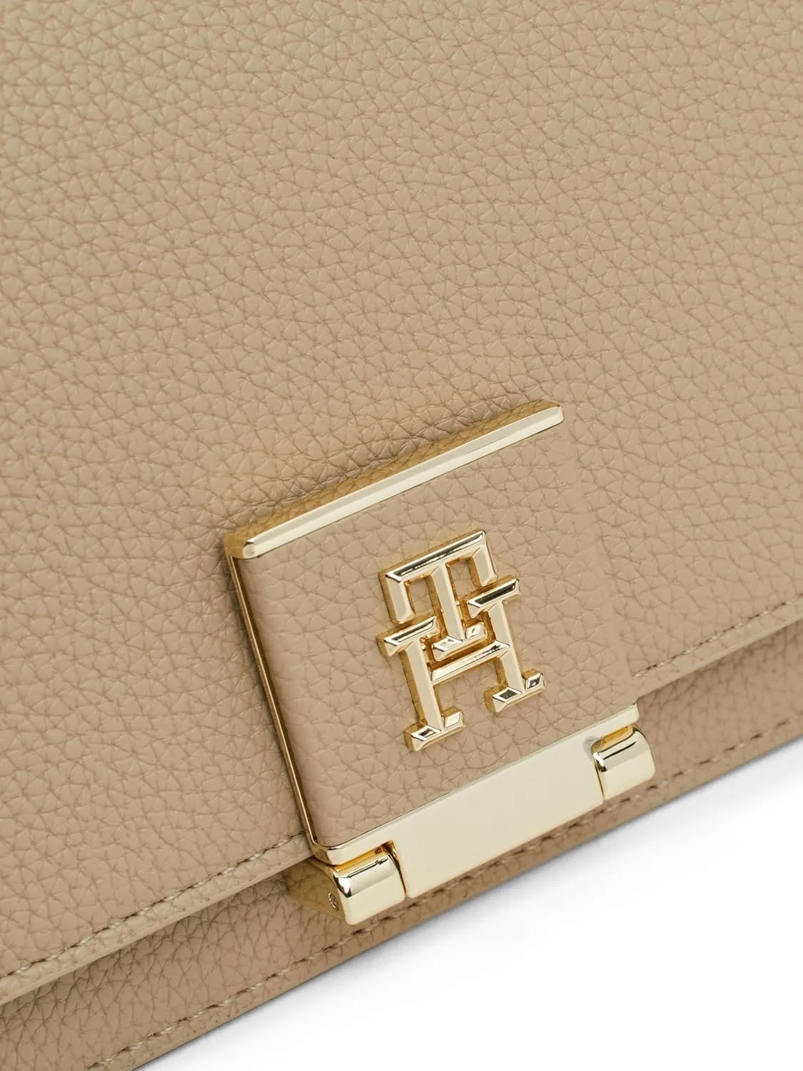 Tommy Hilfiger Leather Shoulder Bag with Removable Crossbody Strap