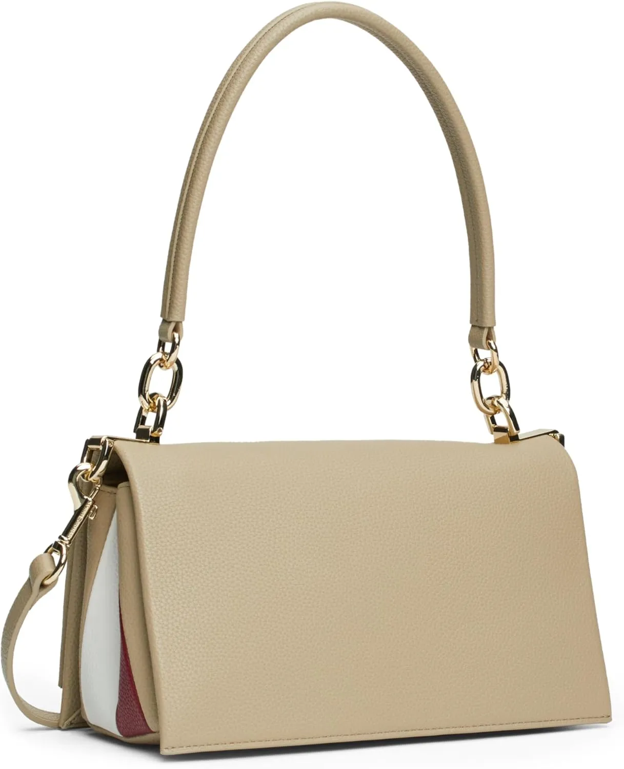 Tommy Hilfiger Leather Shoulder Bag with Removable Crossbody Strap