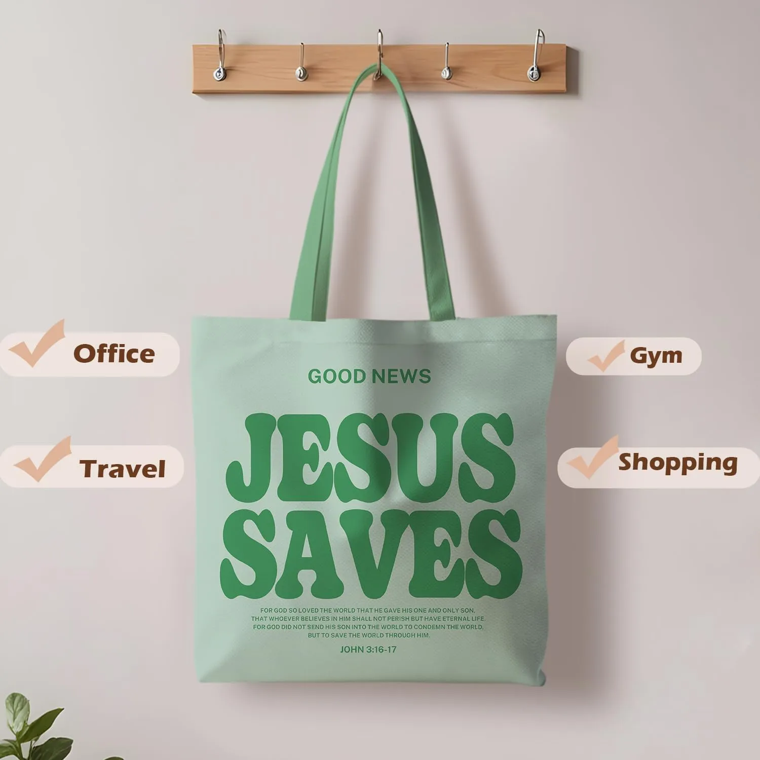 Tote Bag - Christian Gifts for Women, Canvas Bags with Bible Verse Designs