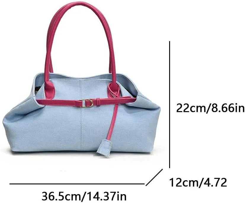 Tote Bag Denim Purses For Women Jean Purse Large Denim Shoulder Bag Designer Jean Handbag