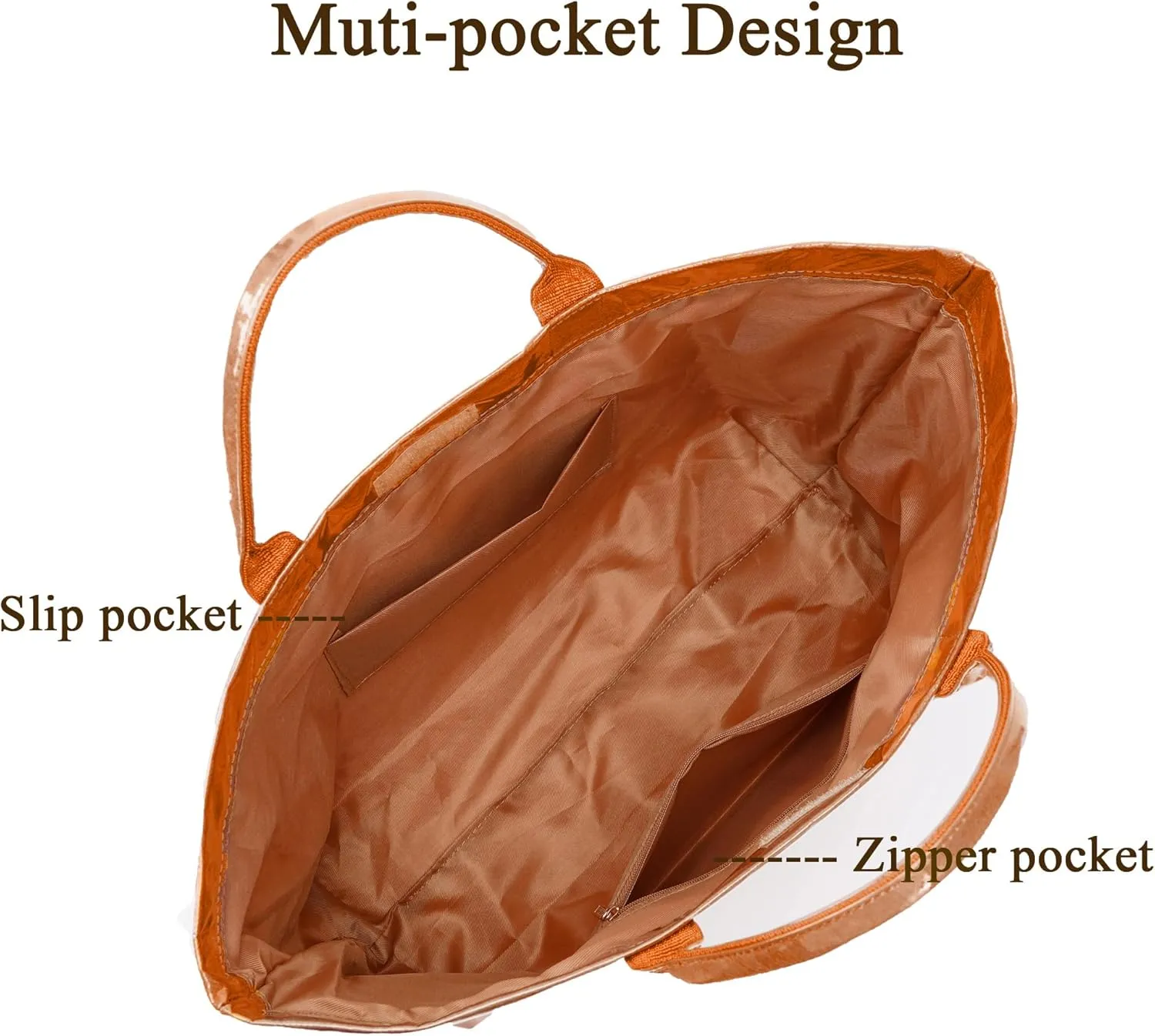 Tote Bag for Women Large PVC Tote Bag Plastic Handbag Letters Print Handbag Clear Hobo Bag