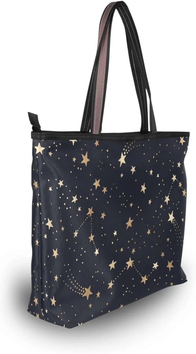 Tote Bag For Women Shoulder Bag for School Handbags for Beach Work Travel Large Tote Bag with Zipper