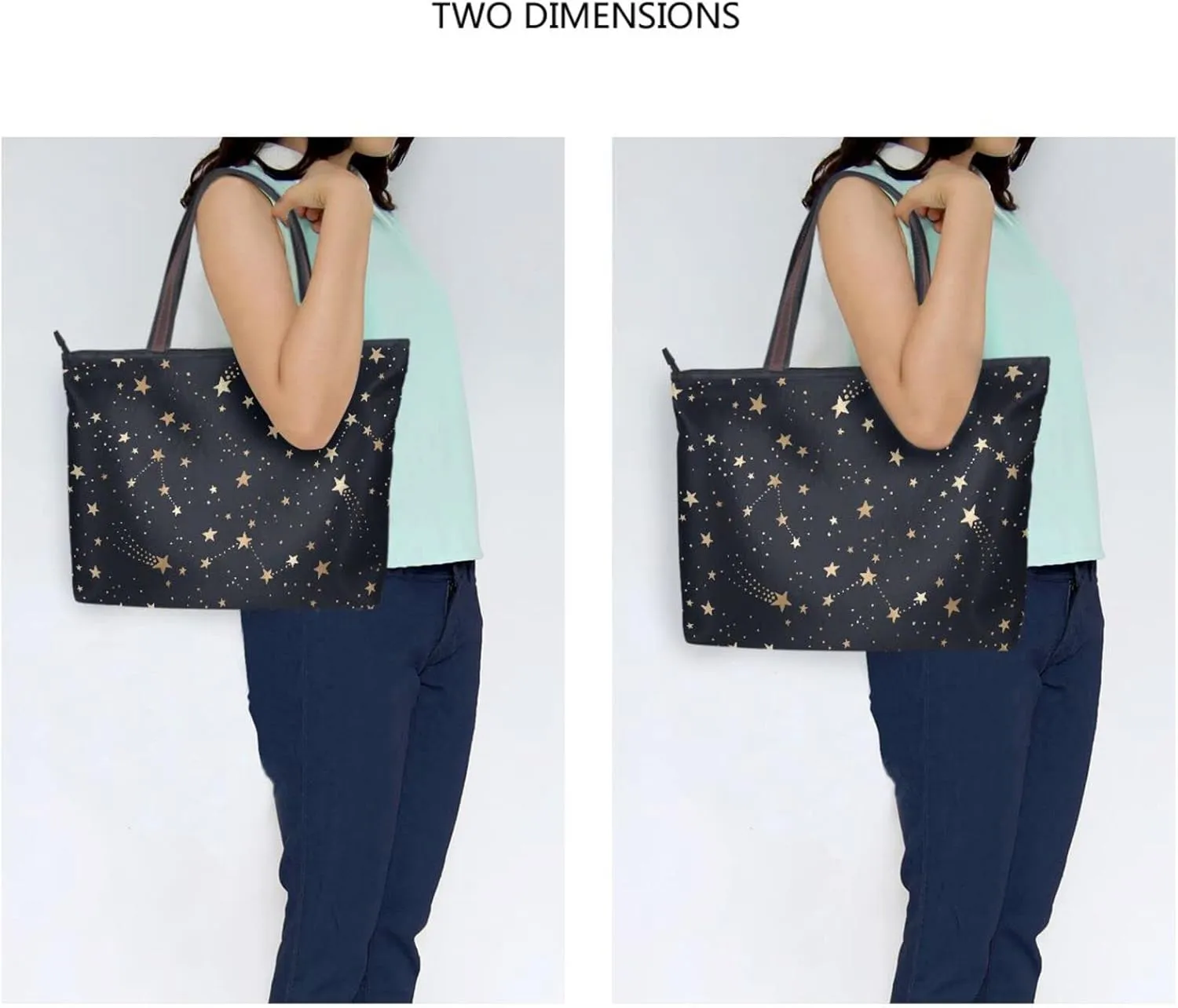 Tote Bag For Women Shoulder Bag for School Handbags for Beach Work Travel Large Tote Bag with Zipper