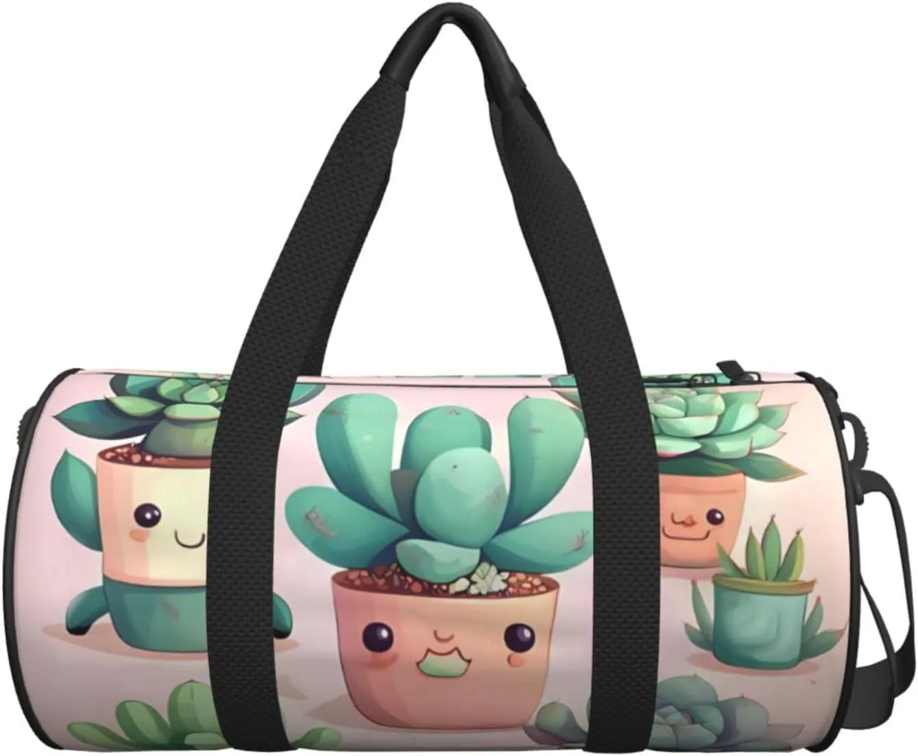 Travel Bag For Women,Lovely Succulent Plants Print Personal Item Duffle Bags,Weekend Travel Duffel Tote Bag,Travel Sport Gym Bag For Men,Airplane Travel Essentials For Flying
