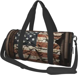 Travel Duffle Bag Interstellar American Flag Camouflage Weekender Bags For Women Large Capacity Travel Overnight Bags Foldable Carry On Tote Bags Lightweight Sport Gym Bag For Travel/Gift