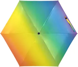 Travel Umbrella UV Protection, Windproof Compact Umbrella, Backpack Purse Portable, Ideal for Women, Rainbow Color Blurred Lines Copy Spacebanner