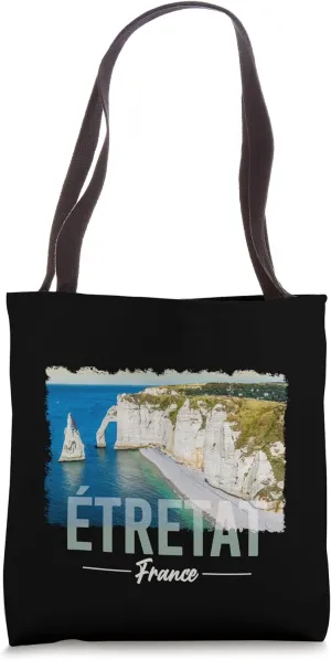 Étretat France Brushed Print Tote Bag