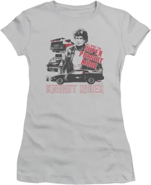 Trevco Knight Rider Super Pursuit Mode Juniors' Sheer Fitted T Shirt
