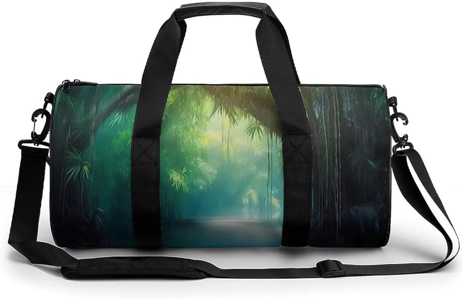 Tropical Forests Water Print Gym Sport Bag Travel Duffel Bags Weekender Carry on Tote Bags for Women Men