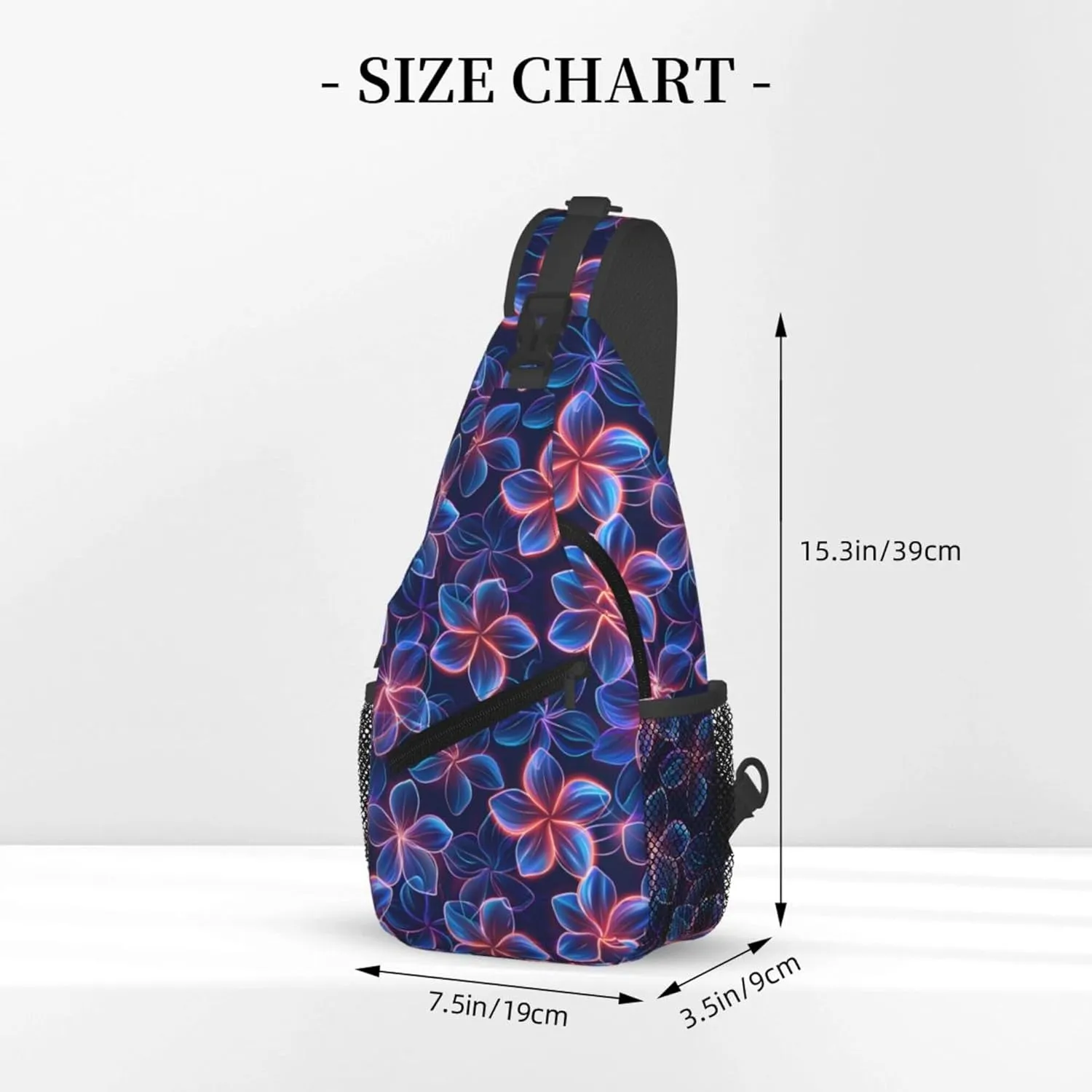 Tropical Hawaii Neon Flowers Crossbody bags for women Men Sling Bag Travel Chest Backpack Leisure Sports Outdoor Running Hiking