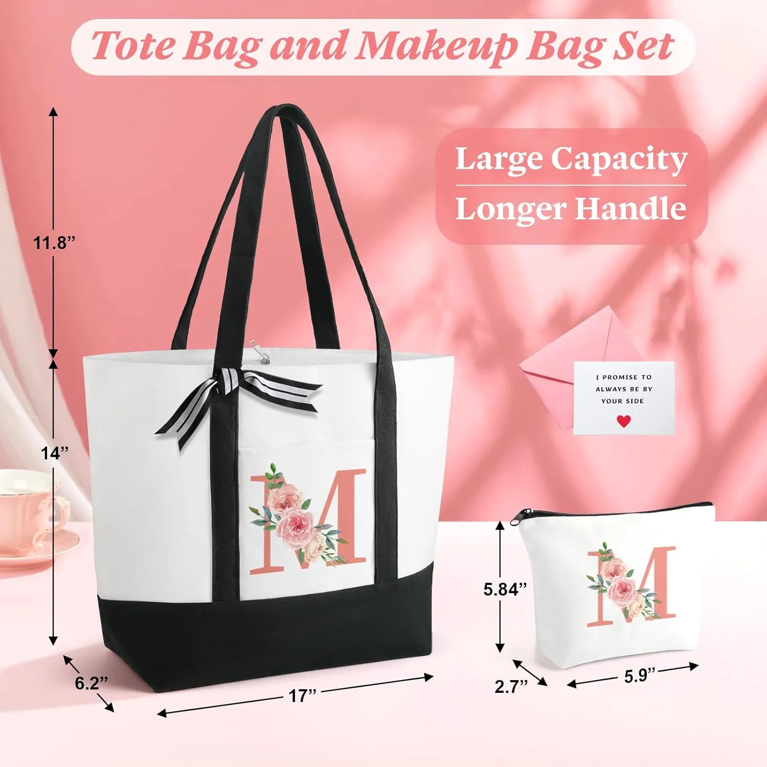 TRSODD Mothers Day Gifts for Grandma Birthday for Women Gigi Gifts for Grandma Large Tote Bag and Makeup Bag