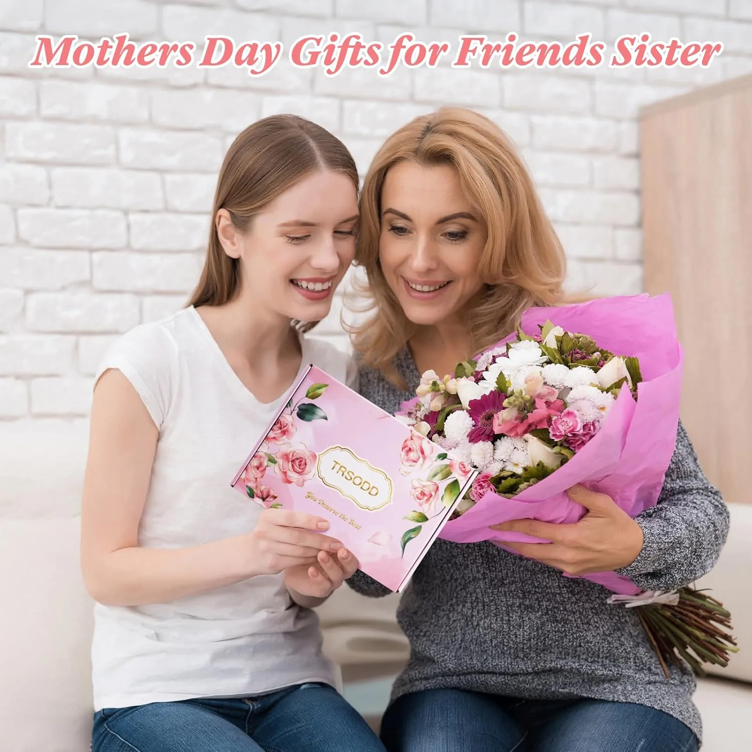 TRSODD Mothers Day Gifts for Grandma Birthday for Women Gigi Gifts for Grandma Large Tote Bag and Makeup Bag