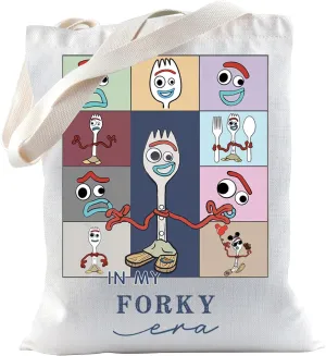 TSOTMO Toy Movie Merch Cartoon Forky Tote Bag for Cartoon Fans WDW Trip Gift for Toy Lovers (FORKY ERA)