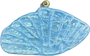 UMREN Lovely Acrylic Shell Shaped Clutch for Women Acrylic Evening Clutch Purse Marble Handbag for Wedding Cocktail Party