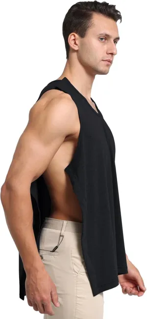 Unisex Post Shoulder Surgery Tank Tops Arm Chest Recovery Side Snap Access Tear Way Sleeveless Shirts