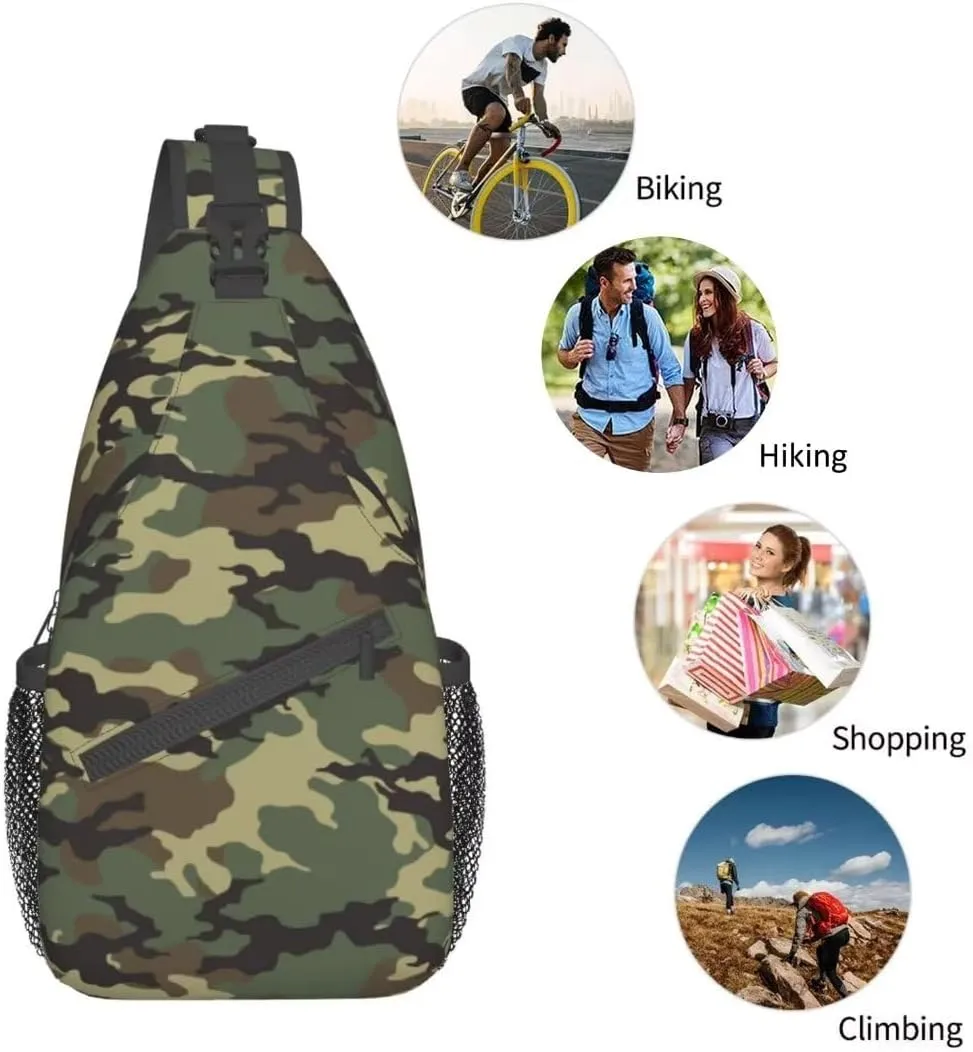 Unisex Sling Bag Crossbody Backpack for Men Women Casual Chest Bag Shoulder Backpack Sport Travel Hiking Daypack