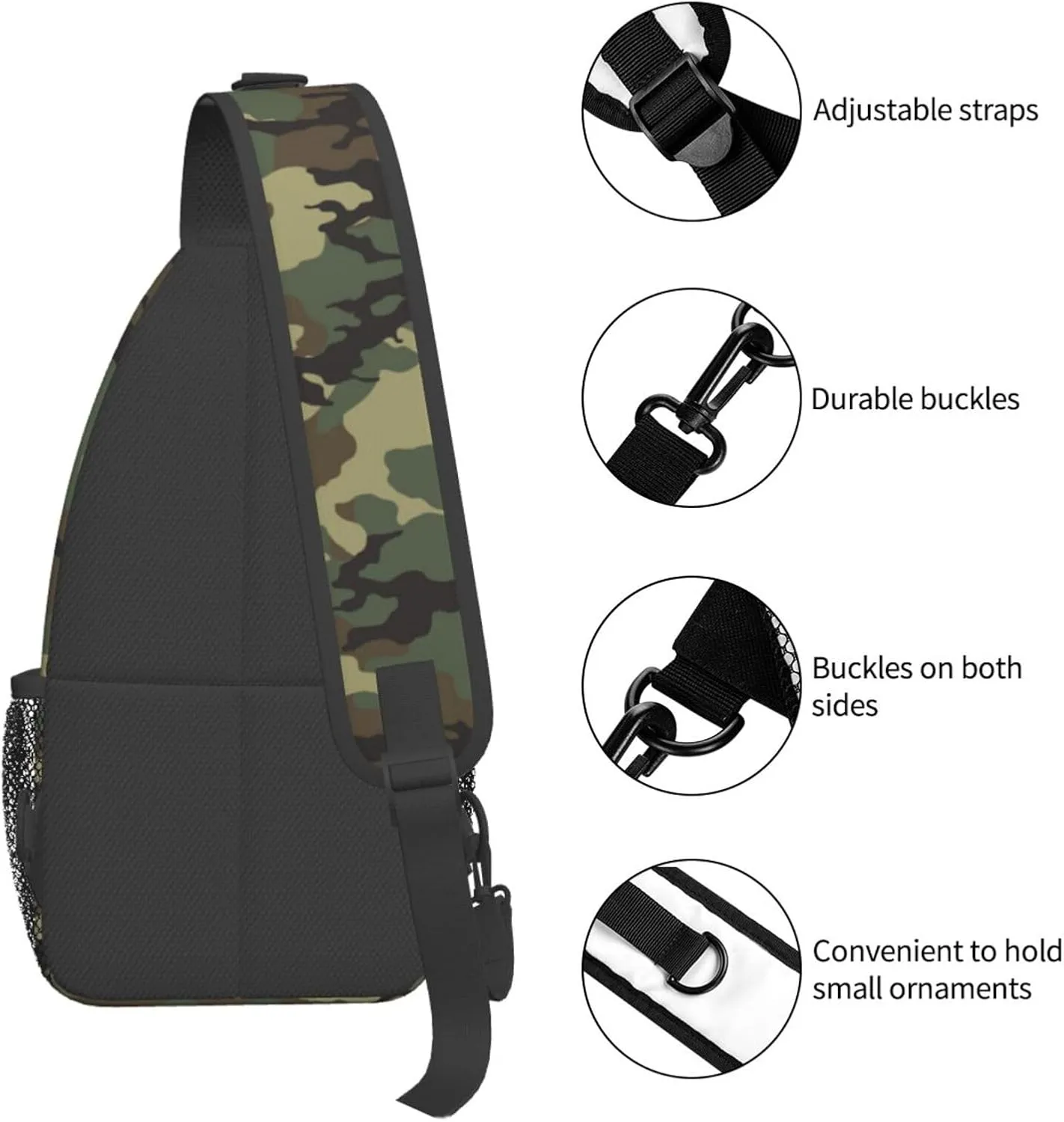 Unisex Sling Bag Crossbody Backpack for Men Women Casual Chest Bag Shoulder Backpack Sport Travel Hiking Daypack