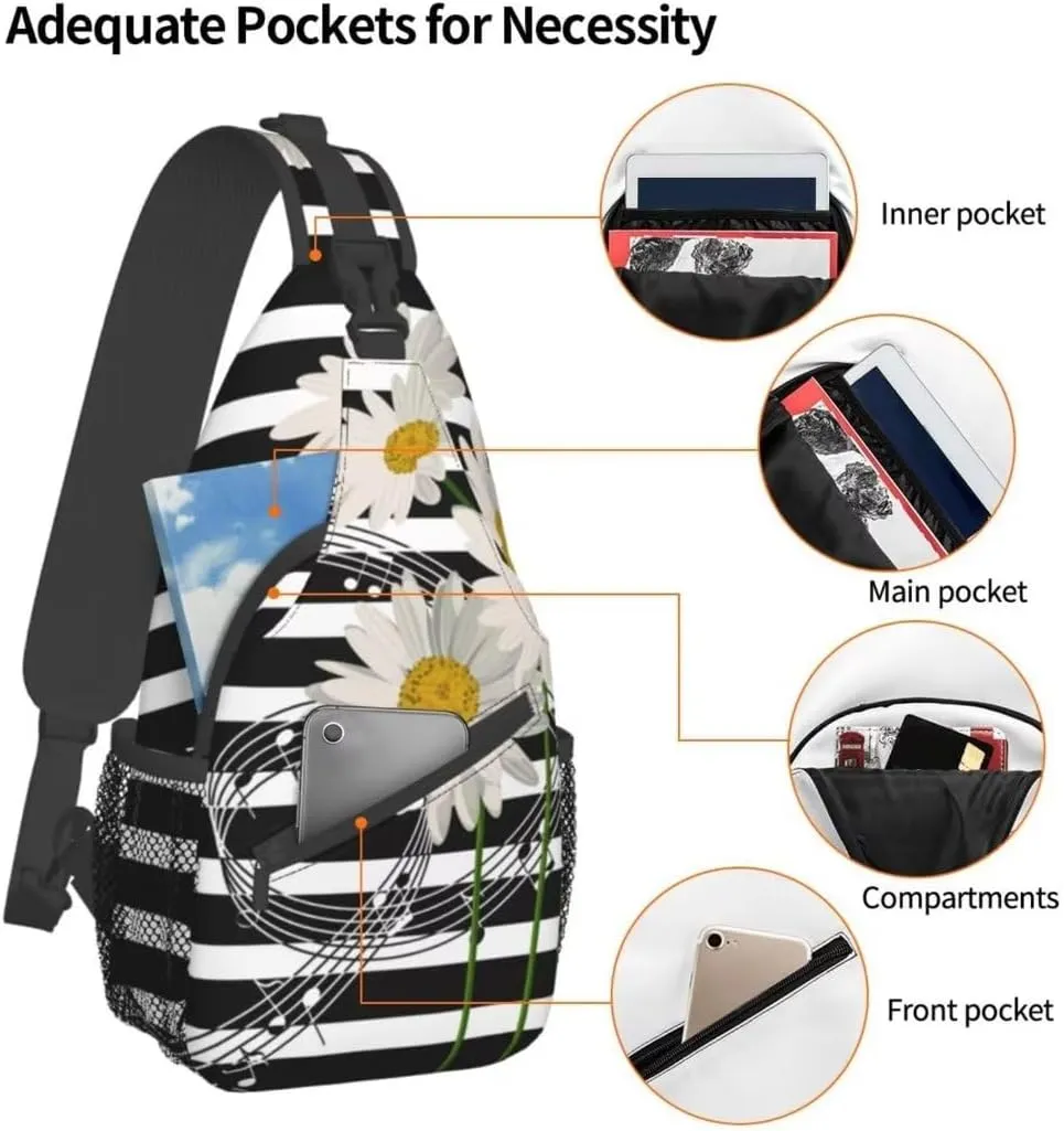 Unisex Sling Bag Crossbody Backpack for Men Women Casual Chest Bag Shoulder Backpack Sport Travel Hiking Daypack