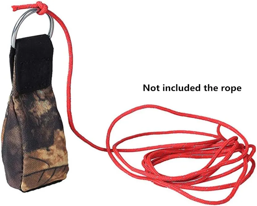 UNISTRENGH Outdoor Throw Weight Bag Outdoor Multi Purpose Throw Rope Sandbag Oxford Throw Sling Rope Bag for Tree Climbing Rock Spelunking