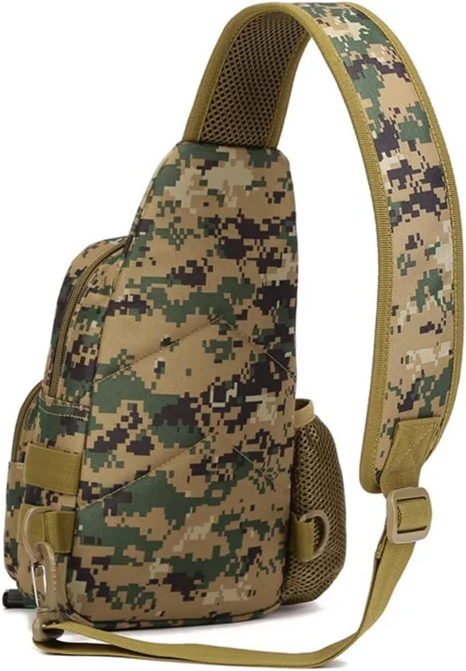 UNISTRENGH Tactical Sling Bag Chest Pack Molle Daypack iPad Mini Military Shoulder Bag Crossbody Duty Gear Backpack (Jungle Camouflage)