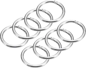 uxcell Round Spring O Rings, Trigger Buckle Snap Clips for Bags, Purses, Keyrings, DIY