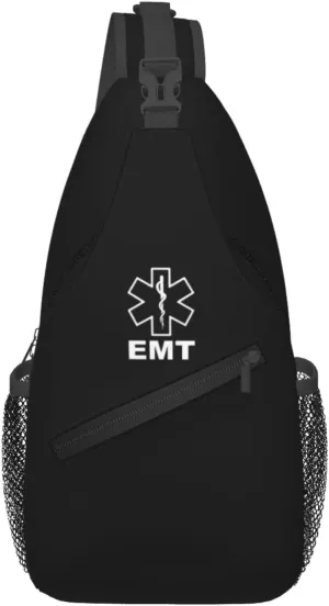 V2 EMT Emergency Medical Technician 911 Sling Bag Crossbody Backpack Shoulder Casual Daypack Bag for Men Women