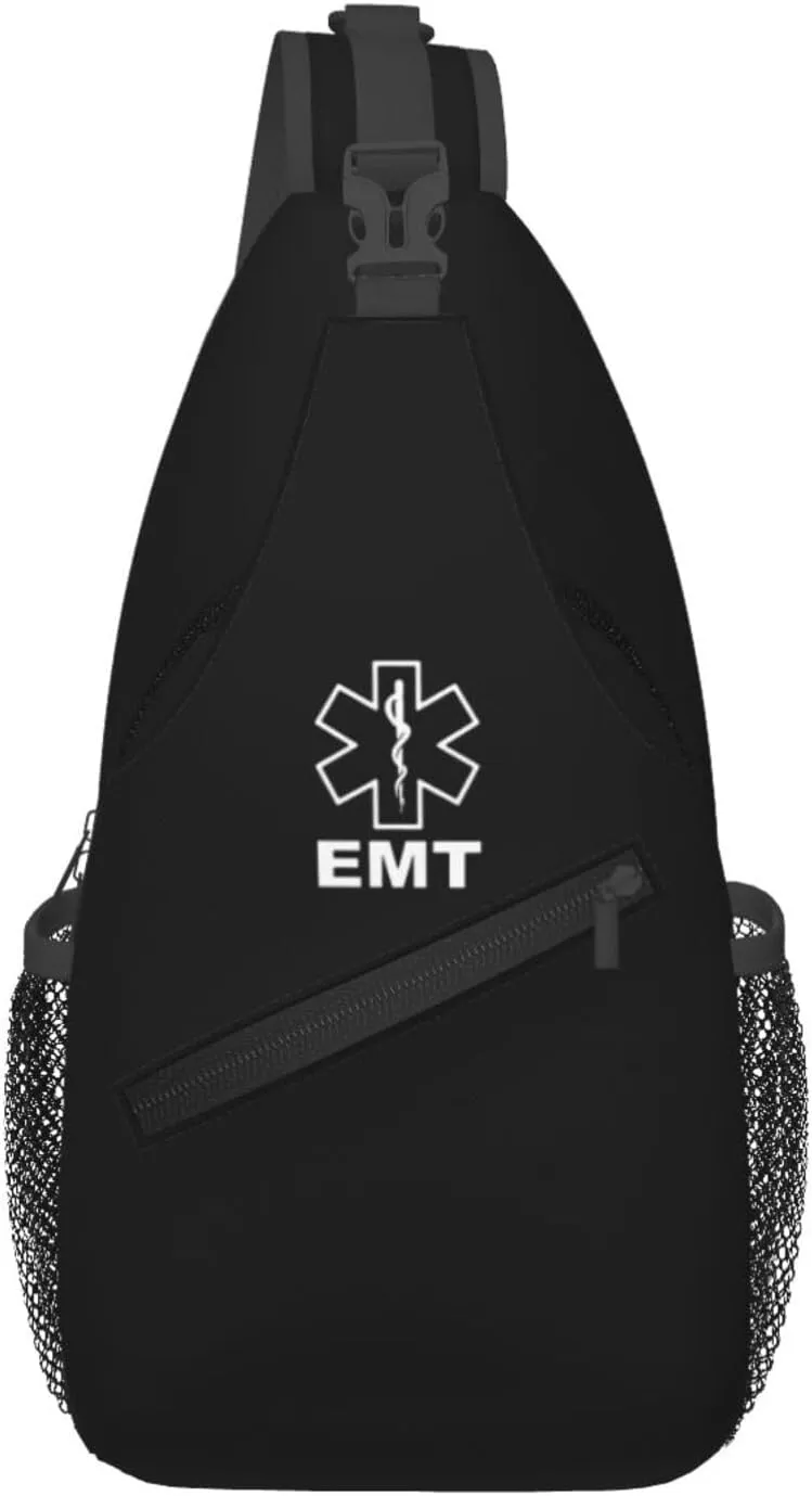V2 EMT Emergency Medical Technician 911 Sling Bag Crossbody Backpack Shoulder Casual Daypack Bag for Men Women