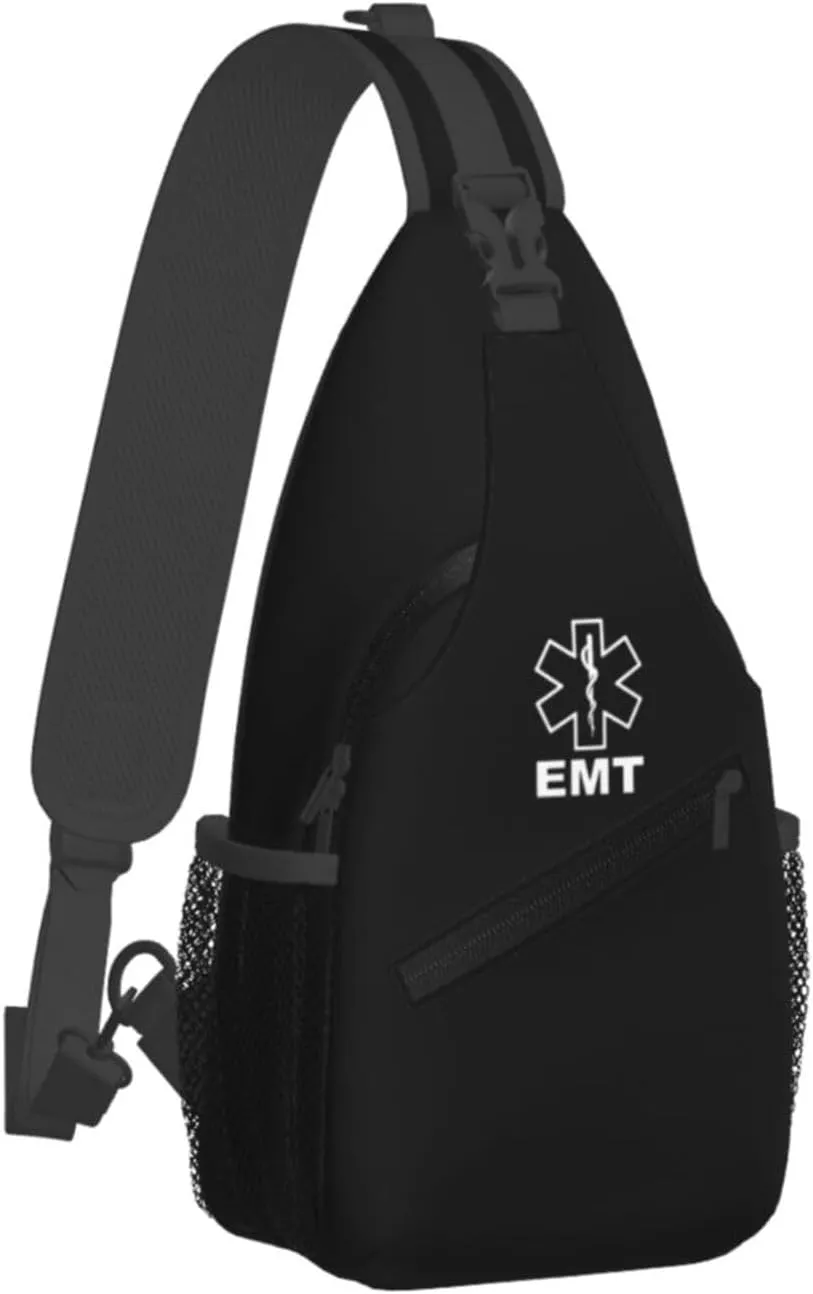 V2 EMT Emergency Medical Technician 911 Sling Bag Crossbody Backpack Shoulder Casual Daypack Bag for Men Women