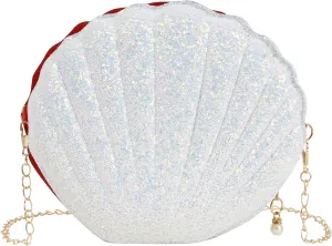 Van Caro Womens Glitter PU Leather Shell Pearl Cross-body Shoulder Bags Purse