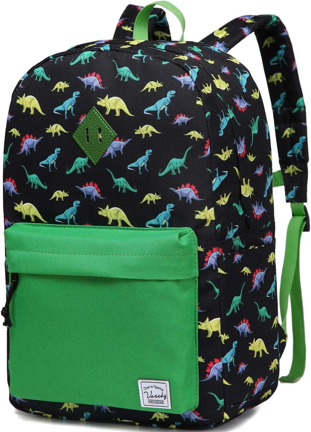 VASCHY Preschool Toddler Backpack, Little Kid Small Backpacks for Nursery School Children Boys and Girls with Chest Strap in Cute Dinosaur