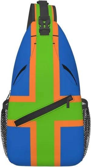 Vendelbrog (Orange version) Crossbody Bags For Women Men Chest Backpack Gym Shoulder Bag Travel Outdoor Sports Casual Crossbody Bags