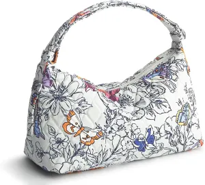 Vera Bradley Premium Cotton Roxbury Crescent Shoulder Bag