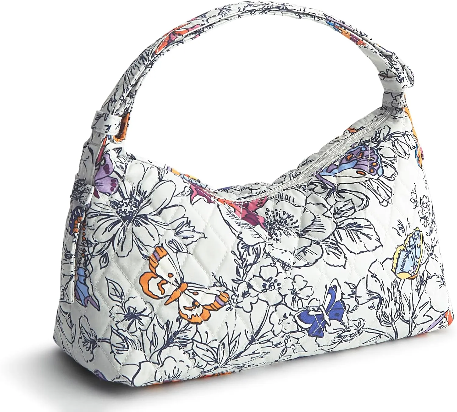 Vera Bradley Premium Cotton Roxbury Crescent Shoulder Bag