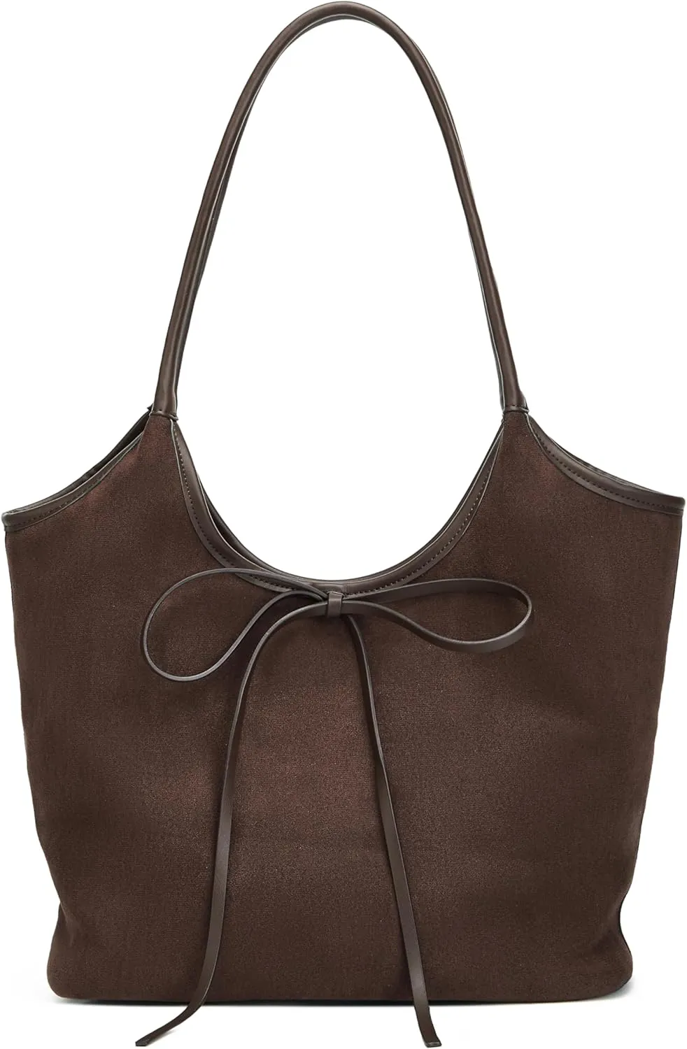 Vintage French Bow Tote Bag Large Capacity Hobo Bag Shoulder Bag Satchel Purse Chic Underarm Bag for Women Girls