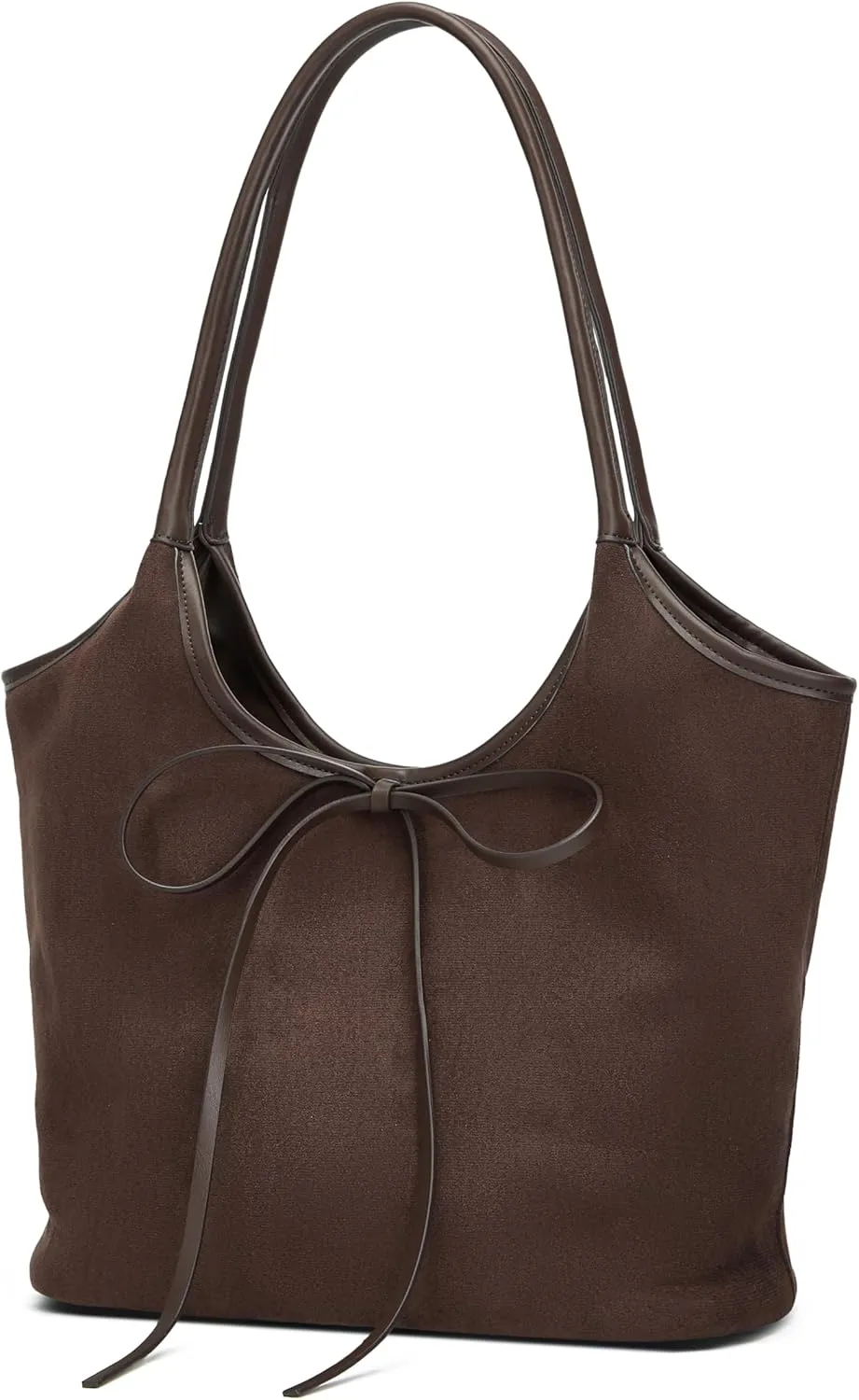 Vintage French Bow Tote Bag Large Capacity Hobo Bag Shoulder Bag Satchel Purse Chic Underarm Bag for Women Girls