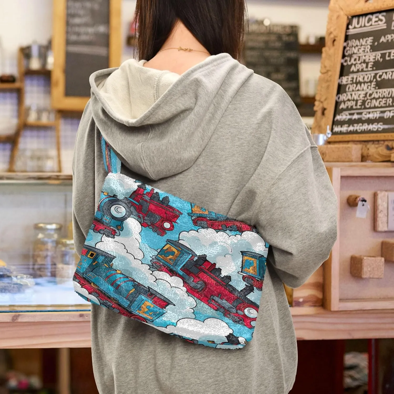 Watercolor Pumpkin in Fall Colors Lady Shoulder Bag, Tote Handbag, Womens Outdoor Bag