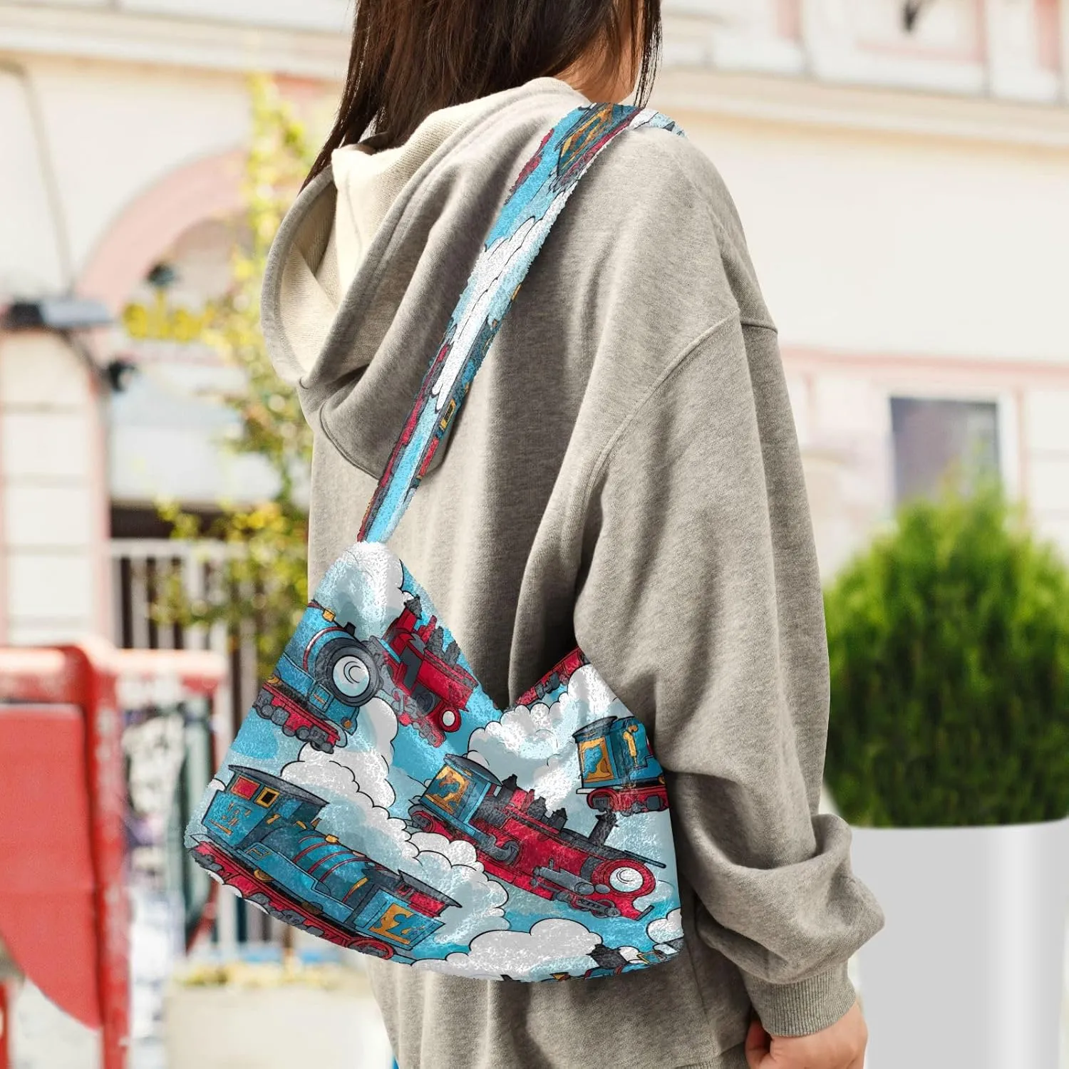 Watercolor Pumpkin in Fall Colors Lady Shoulder Bag, Tote Handbag, Womens Outdoor Bag